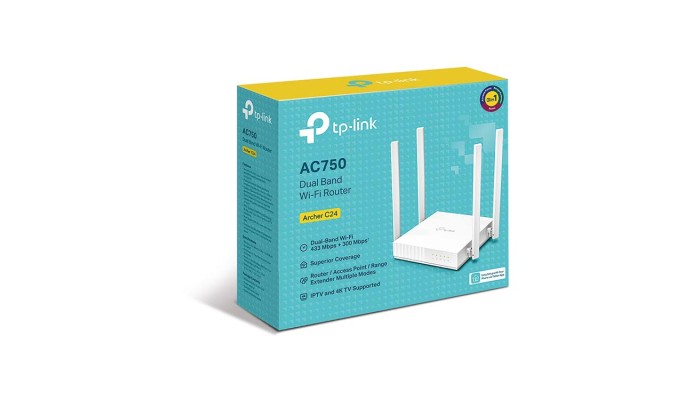 TP-LINK ARCHER C24 AC750 DUALBAND WI-FI ROUTER